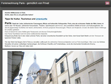 Tablet Screenshot of ferienwohnungparis.com